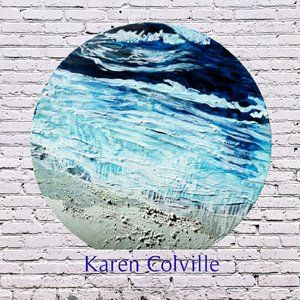 Pacific Ocean Round Original Painting